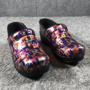 Dansko Professional Clogs Womens 6.5-7 Multicolor Leather Slip On Comfort